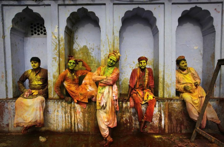 Hindistanda Holi festivalından rəngarəng Hindistanda Holi festivalından rəngarəng