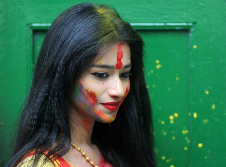 Hindistanda Holi festivalından rəngarəng Hindistanda Holi festivalından rəngarəng