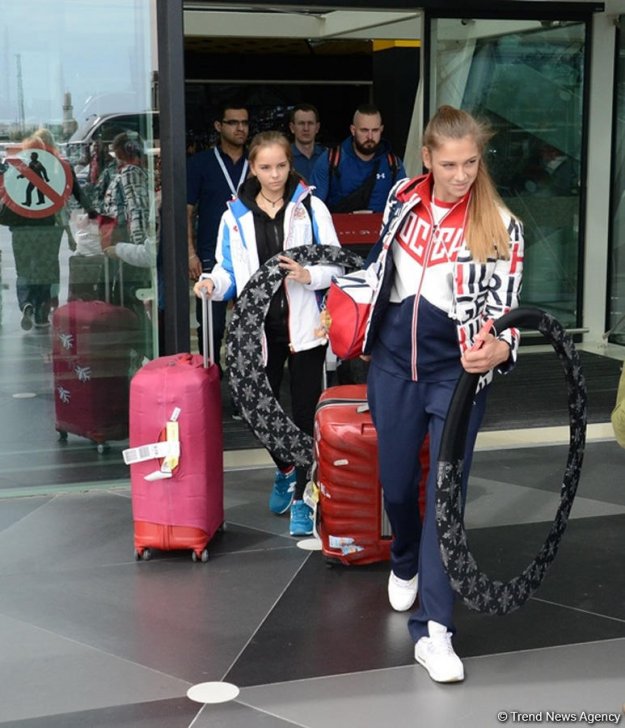 Rusiyalı gimnastlar Bakıya gəlib Rusiyalı gimnastlar Bakıya gəlib