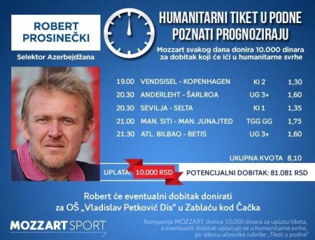 Robert Prosineçki bukmekerdə 10 min dinar uduzub