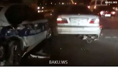Bakıda YPX qayda pozan sürücünü qovarkən dəhşətli qəzaya düşdü -