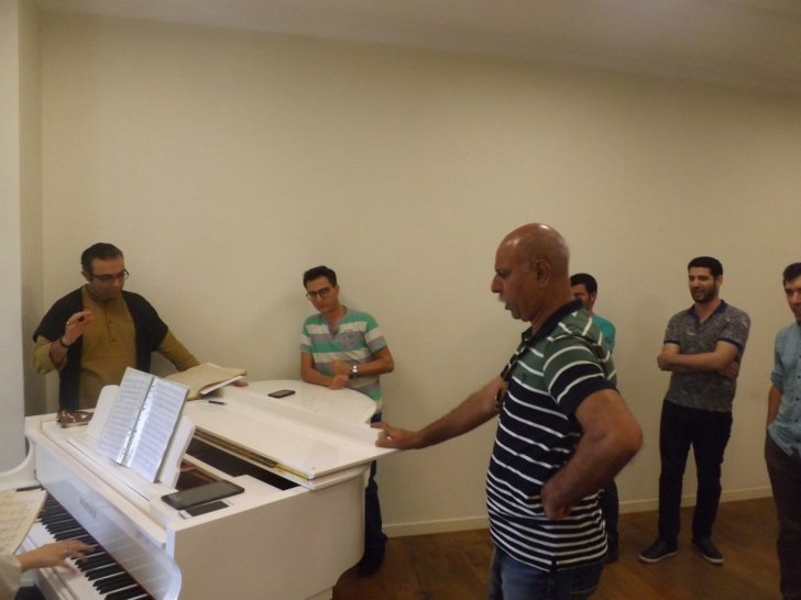 Musiqili Teatrda Bərdia Kiyarəsin məşqləri -