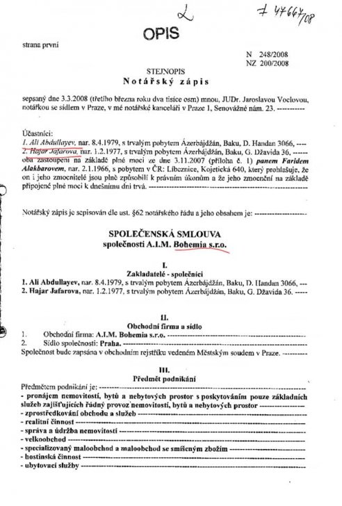 Yeni nazirin müavini Çexiyada şirkət sahibi imiş