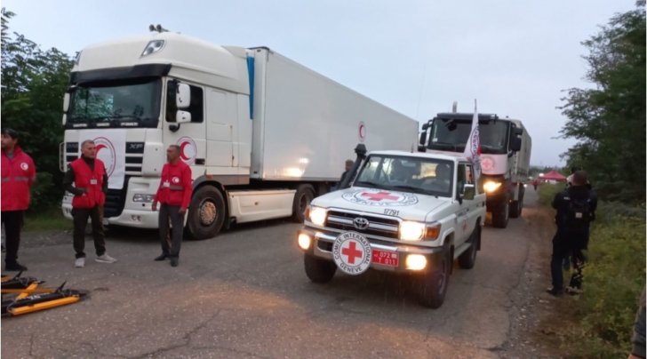 Beynəlxalq Qızıl Xaç Komitəsi Laçın və Ağdam yolları ilə Xankəndinə yardım aparıb